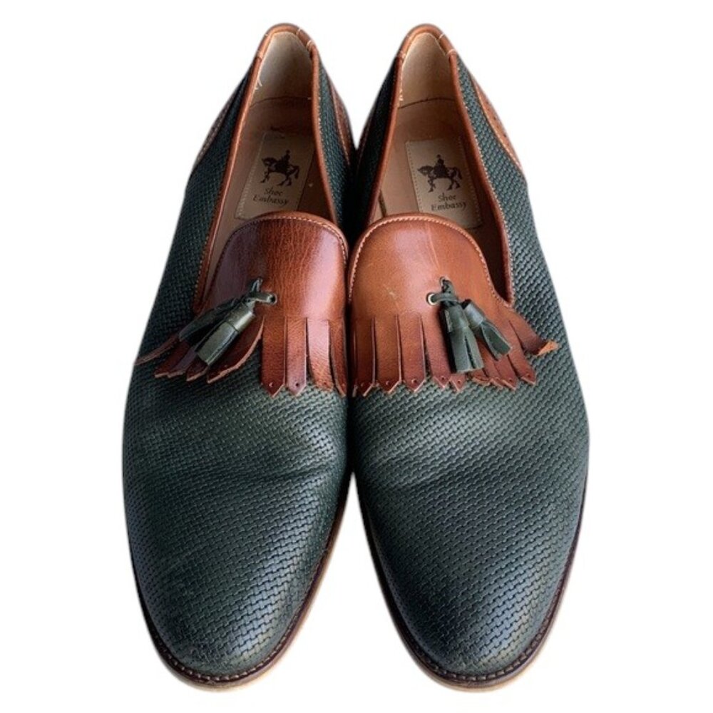 Shoe Embassy Men’s 11.5‎ Brown Leather Dress Shoes Lace Up Formal Oxford Style
